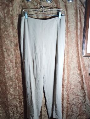 Purple Label Ralph Lauren Women's Beige Straight-Leg Wool Trousers